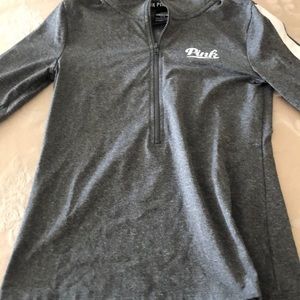 Victoria secrets pink athletic half zip pull over.